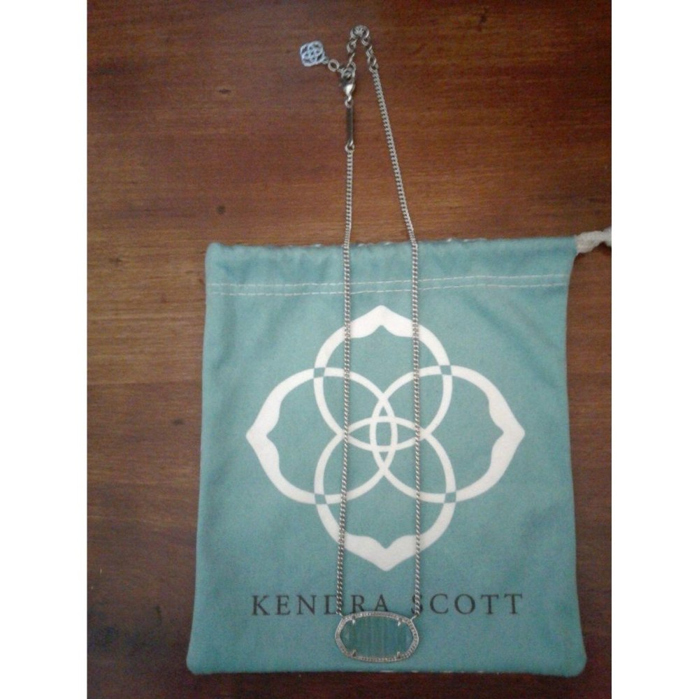 Kendra Scott Blue Silver Dylan Pendant Necklace